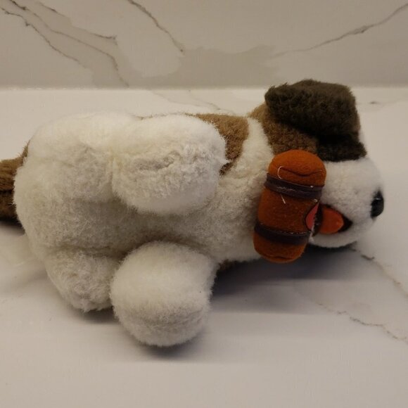 Vintage Saint Bernard Dog Rescue dog plush stuffed animal  bag 6" tall by 9"wide - Picture 8 of 10